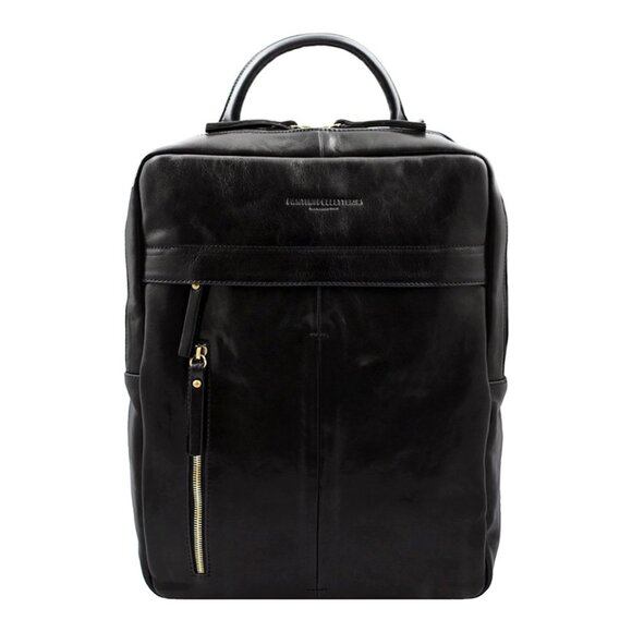 Italian Leather Backpack | Handmade Full-Grain Black Leather Bag | Travel & Work main image 5